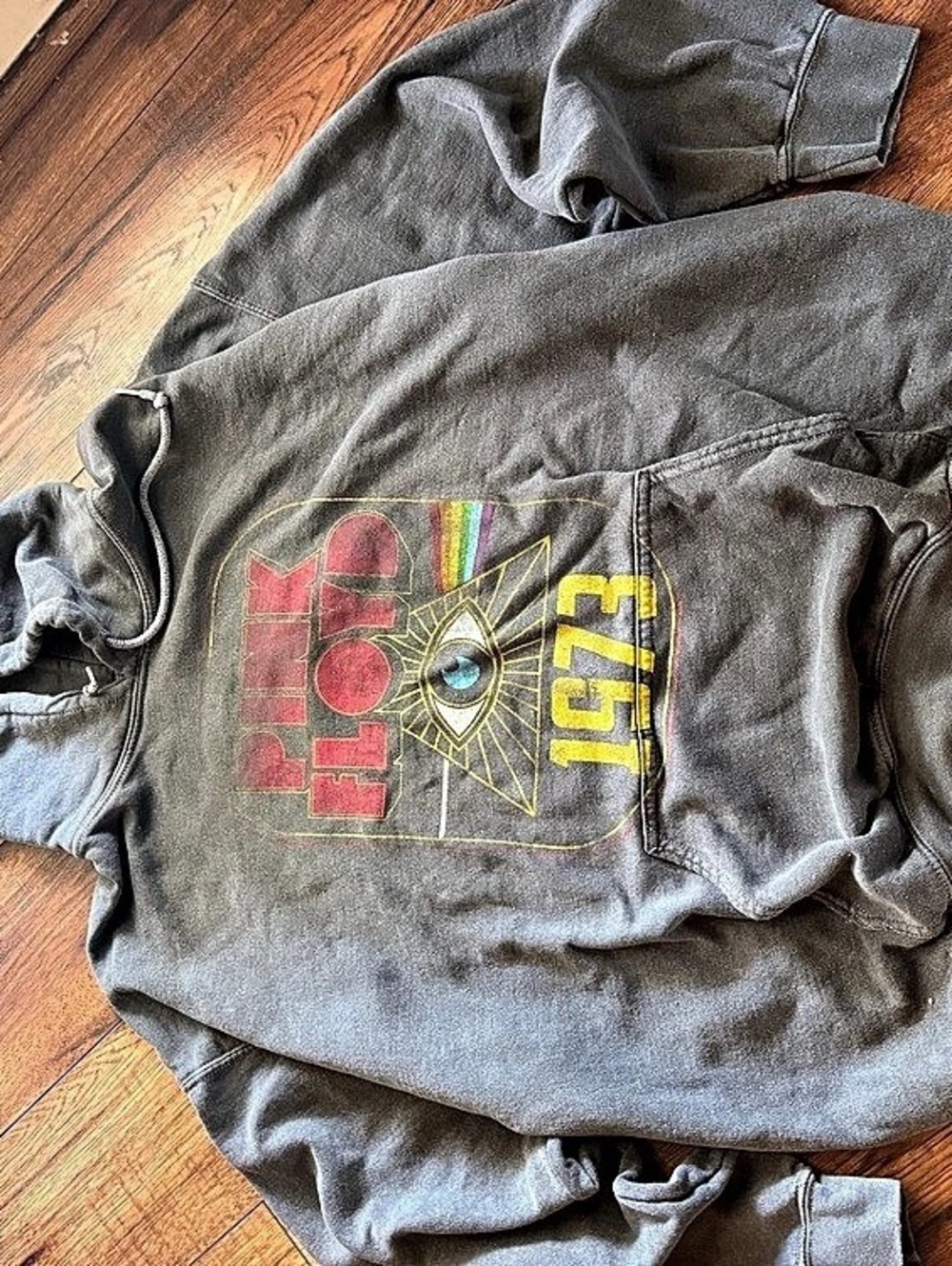 Pink Floyd Dark Side of the Moon Hoodie Gray M/L 1973 Graphic